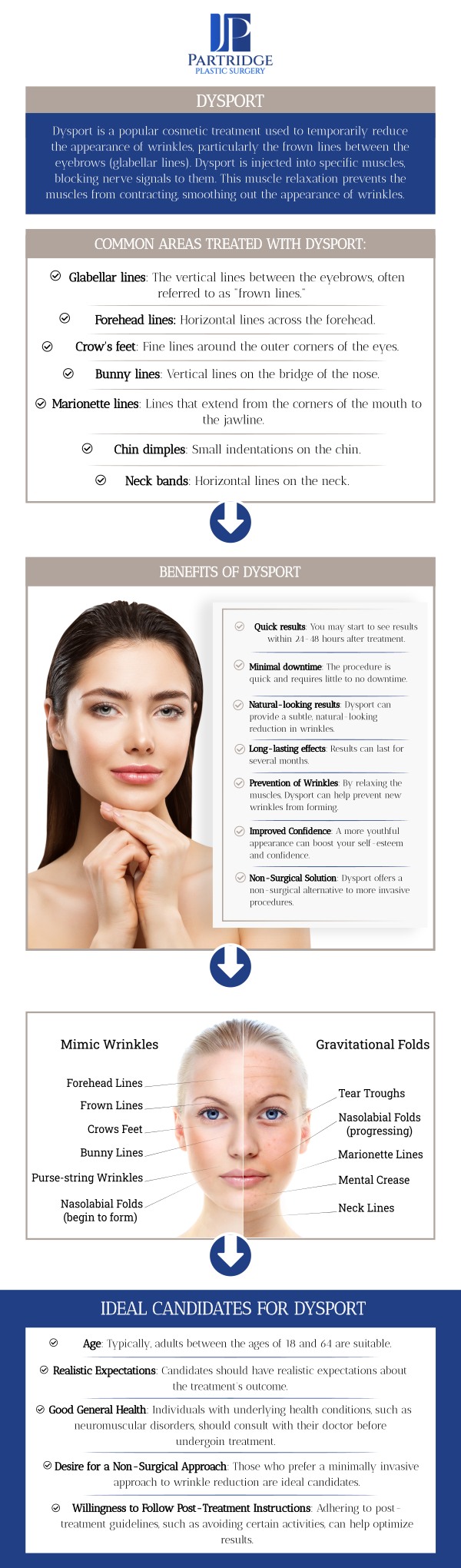Dysport is a popular injectable treatment designed to smooth fine lines and wrinkles, giving you a more youthful appearance. It works by relaxing the muscles that cause wrinkles, offering natural-looking results. Experience the benefits of Dysport with Dr. Joanna Partridge, MD, a board-certified female plastic surgeon at Partridge Plastic Surgery, where skilled care ensures optimal results for your skin. For more information, contact us today or schedule an appointment online. We have convenient locations in Princeton, NJ, and North Brunswick, NJ. Dysport is a popular injectable treatment designed to smooth fine lines and wrinkles, giving you a more youthful appearance. It works by relaxing the muscles that cause wrinkles, offering natural-looking results. Experience the benefits of Dysport with Dr. Joanna Partridge, MD, a board-certified female plastic surgeon at Partridge Plastic Surgery, where skilled care ensures optimal results for your skin. For more information, contact us today or schedule an appointment online. We have convenient locations in Princeton, NJ, and North Brunswick, NJ.